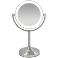 Miroir à double face HoMedics Beauty Spa avec DEL gradable - éclairage application maquillage + coiffage, grossissement normal / 7x-0