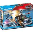 Camion de bandits et policier PLAYMOBIL City Action - Bleu - Mixte - A partir de 4 ans-0