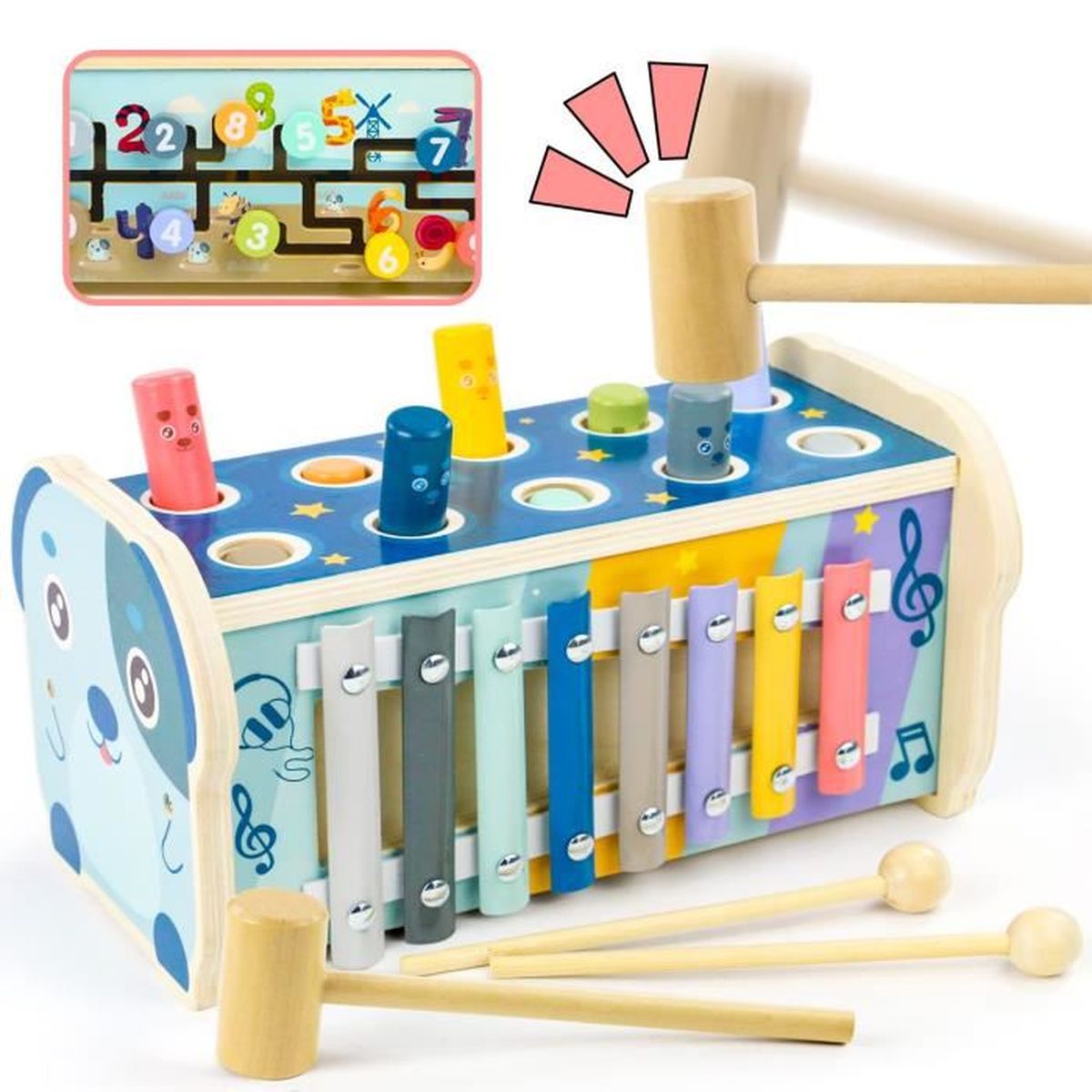 NUKied Jeux Montessori 2 Ans,Jouet Enfant 7 en 1 Garcon Fille