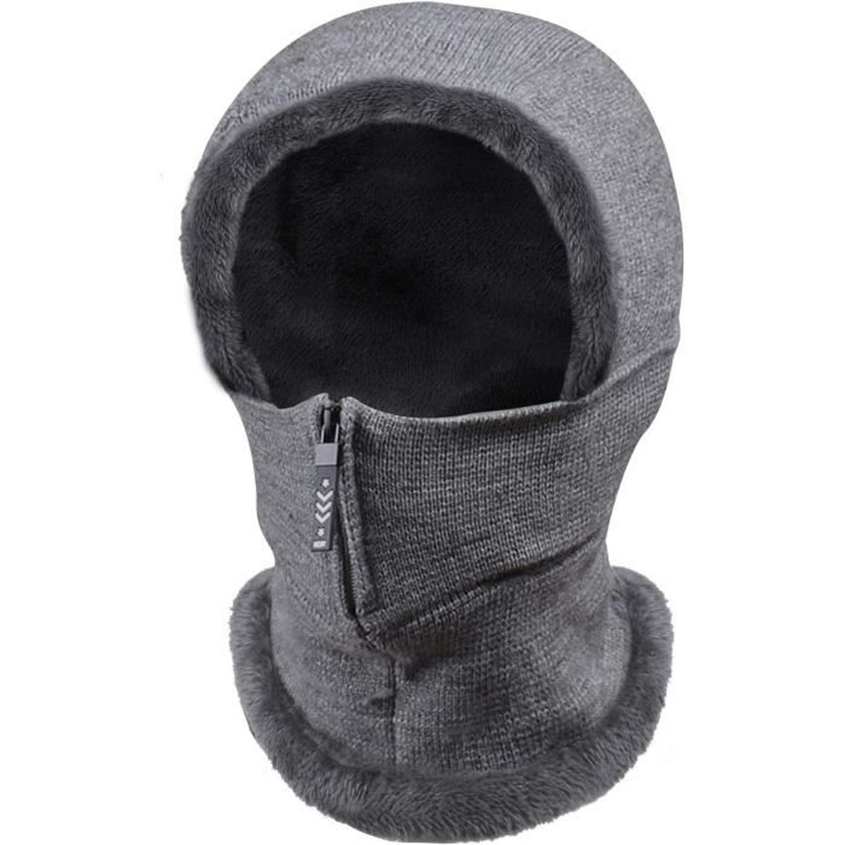Cagoule Hiver Coupe-vent Polaire - Masque De Ski, Moto, Cyclisme, Taille Universelle, Noir - 9