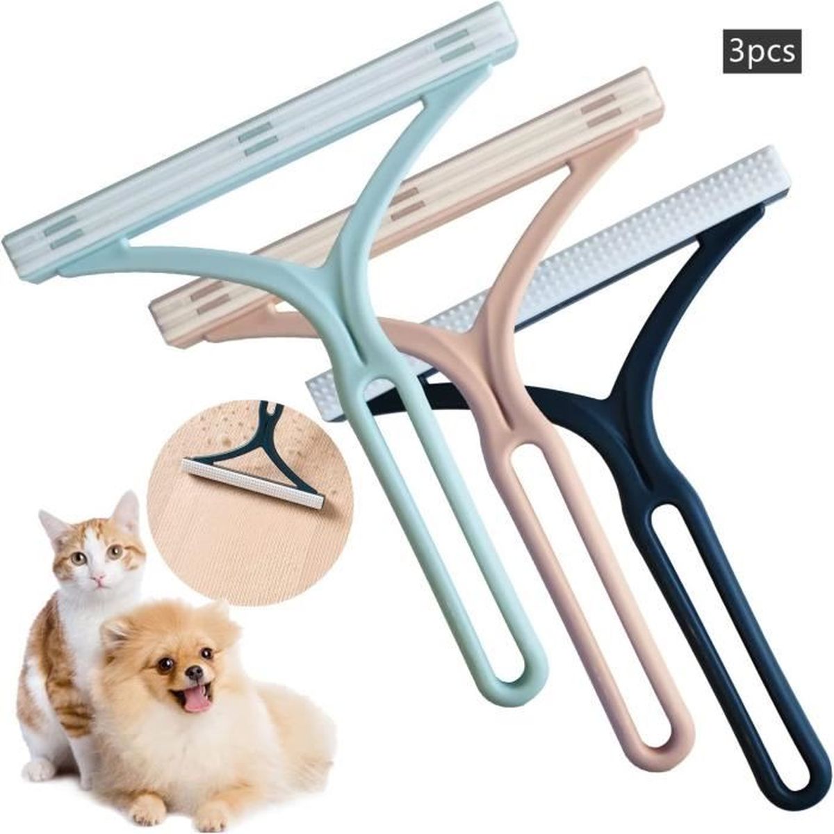 Brosse vêtement,Brosse Anti Poils Animaux Chat de Peluche Portable,Rasoir Anti