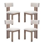 Chairus Chaise de Salle à Manger Lot de 4 Chaise Salle à Manger, Chaise de Cuisine en Bois pour Salon et Salle de Séjour, Lin,
