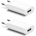 ZISONIX 2 Adaptateur universel Blanc Chargeur Prise EU Secteur Mural 1A iPhone 8 Plus