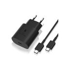 LITTLE BOUTIK Chargeur Noir Rapide 25W + Cable USB C pour Samsung S24 / S24 Plus / S24 Ultra / S23 FE / A54 / A55 / A15 / A35 / S23 Plus /S23