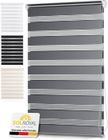 Sol Royal SolDecor DL2 Store Enrouleur Jour Nuit - Avec ou sans perçage - 90x220cm Gris clair - mécanisme à chaînette