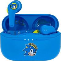 OTL Technologies Ecouteurs sans Fil Bluetooth V5.0 pour Enfant Sonic The Hedgehog avec boitier de Chargement Bleu