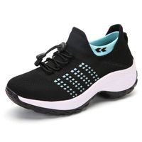 Basket Femme,Chaussures de Sport Travail Running Femmes,Sneakers pour Respirant Léger Confortable Chaussures Décontractées-Vert