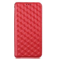 Pour Xiaomi Redmi Note 11 Pro 6.67" rouge Design carré solide 3D Housse Etui PU Cuir Housse Téléphone Portefeuille [DIHJLT]