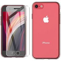 Pour Apple iPhone SE (2020) 4.7" Coque téléphone Translucide + verre trempé Silicone Housse TPU Couverture