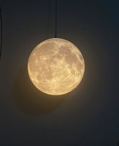 LAMPE A POSER LAMPE A POSER-Luminaire Suspension Lune, Luminaire Plafonnier Lune, Lampe Lune 3D, Lustre Lune Créatif, Lampe Boule, Abat Jour