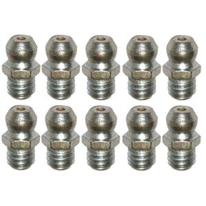 Lot De 5 Graisseurs Hydrauliques Droits M6x1 - Acier, Pour Lubrification Auto/moteur - Neuf