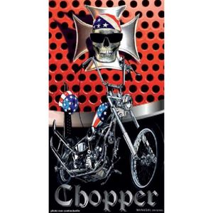 Serviette De Plage Moto Chopper 100x180 Cm Achat Vente