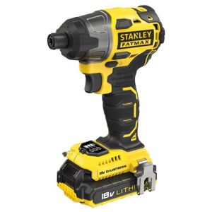 VISSEUSE - DÉVISSEUSE STANLEY FATMAX Visseuse à impacts - Brushless - FMC647D2-QW - Lithium 18V - 2 batteries 2Ah - Jaune/Noir