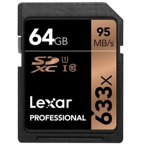 CARTE MÉMOIRE Carte mémoire SDXC Lexar Professional 633x 64 Go