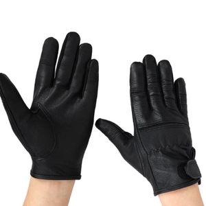 GANT DE CHANTIER Taille L - Noir - gants de Protection en cuir de c