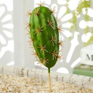 FLEUR ARTIFICIELLE Décoration florale,Cactus vif plante bonsaï verte artificielle, 1 pièce, décoration de jardin pour maison, Vase pour - Type 17