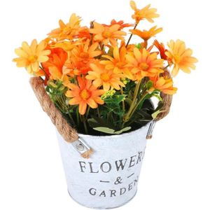 FLEUR ARTIFICIELLE 1 Pc Fleurs Artificielles En Pot Horticole Bouquet