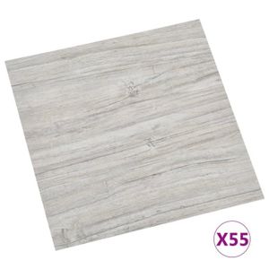 SOLS PVC Planches de plancher autoadhésives 55 pcs PVC 5,11m² Gris clair - SURENHAP - J12141