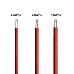 CÂBLE - FIL - GAINE Câble de batterie,red black-100m-22AWG--Câble élec