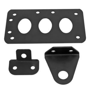 Akozon support de plaque dimmatriculation télescopique réglable en alliage daluminium avec lumière LED pour moto Support de plaque dimmatriculation de moto Bleu 