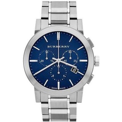 BURBERRY HOMME 42MM CHRONOGRAPHE ARGENT ACIER BRACELET & BOITIER