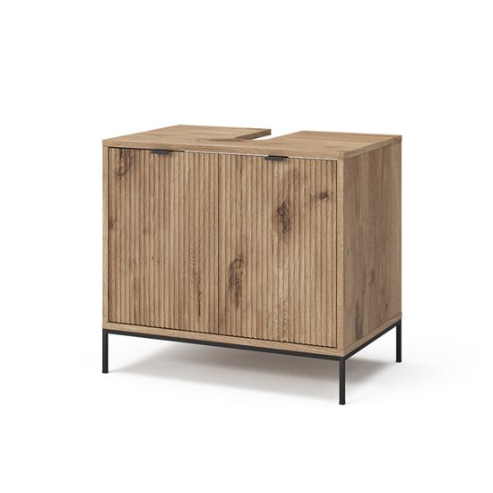 Meuble Sous-vasque VICCO Vintage FYRK - Bois Antique, Pour Salle De Bain, Neuf