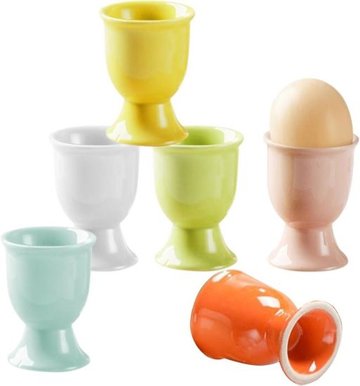 SinChic Lot De 6 Coquetiers Empilables En Plastique Blanc – Support Œuf Parfait Pour Petit-Déjeuner & Cuisine