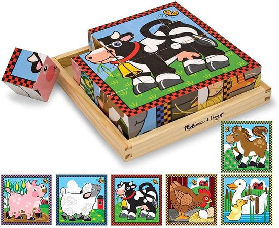 melissa & doug farm cube puzzle
