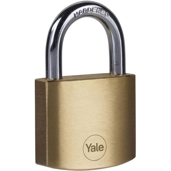 Yale - Cadenas Laiton 50mm Avec 3 Clés - Pour Casier, Vestiaire, Armoire (Classe 1)