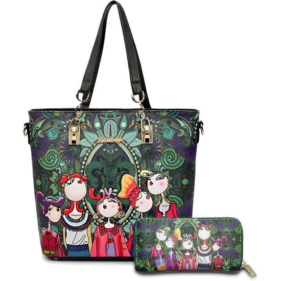 Sac à Dos Et Bandoulière Femme DEERWORD – Style Vintage En Cuir PU – Cadeau Idéal Pour Femme, Ado, Maman