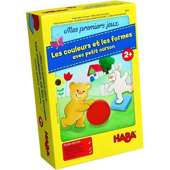 Jeu d'assemblage - HABA - Les couleurs et les formes avec petit ourson - Enfant 2 ans et plus