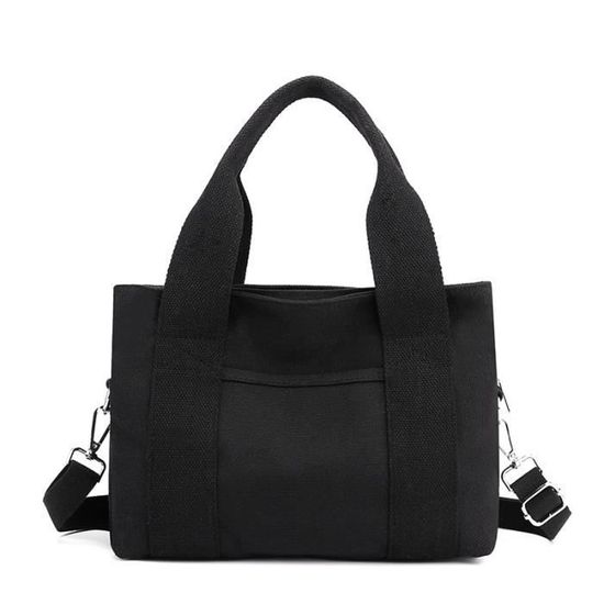 Sac à Bandoulière En Nylon Réglable - Grande Capacité 30x25x10 Cm - Pour Ado, étudiant - Couleur Bleu, Noir, Blanc