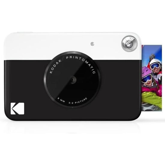 Kodak x Barbie Printomatic Appareil Photo Instantané – Bundle Cadeau: Style Iconique Étui Barbie, Album Photo, Autocollants, Cadres Suspendus, 50 Autocollants & Papier Zink (20 Feuilles