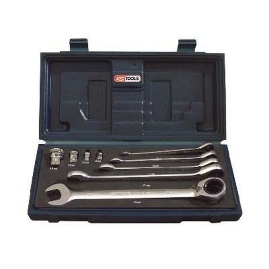 KS Tools Jeu De 5 Clés Mixtes à Cliquet Réversible 72 Dents – 8/10/13/17/19 Mm – Gearplus
