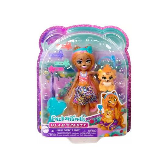 Coffret Enchantimals Poupee Charisse Cheetah et Grinsy Le Guépard