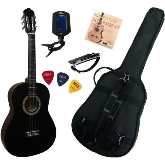 Accessoires Guitare Débutant Pack Guitare Classique 1/2 Pour Enfant 6-9 Ans - Bleu Avec 7 Accessoires Guitare 6-9 Ans - 12