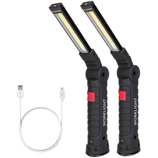 Lampe LED Rechargeable 5 Modes – COB Pivotante 360°, Base Magnétique, Crochet, Idéale Pour Garage Et Camping Lampe Poche Led Rechargeable Lampe LED Rechargeable 5 Modes – COB Pivotante 360°, Base Magnétique, Crochet, Idéale Pour Garage Et Camping Lampe Poche Led Rechargeable