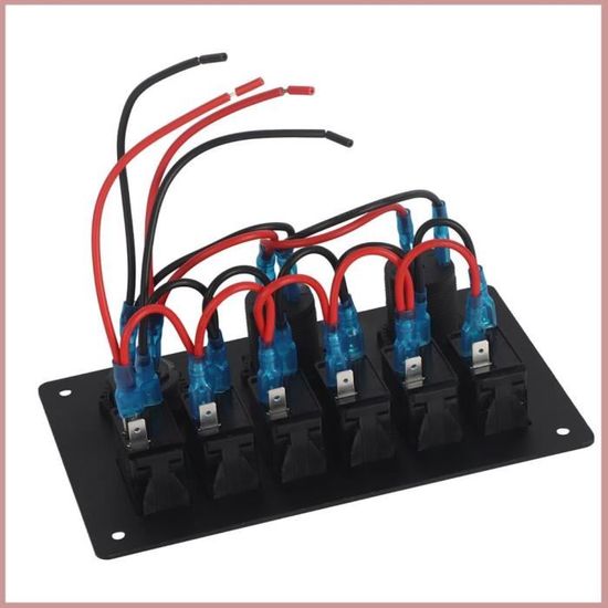 LED bleue 6 gangs-Marine LED bateau interrupteur à bascule panneau pour LED bleue 6 gangs-Marine LED bateau interrupteur à bascule panneau pour