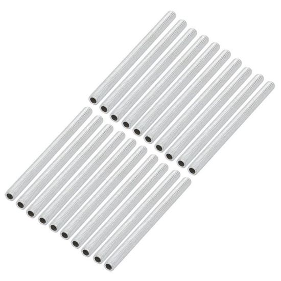 Tube Fileté Creux Pour Lampe - Lot De 2, Acier, Filetage M10, Pour Suspension E27