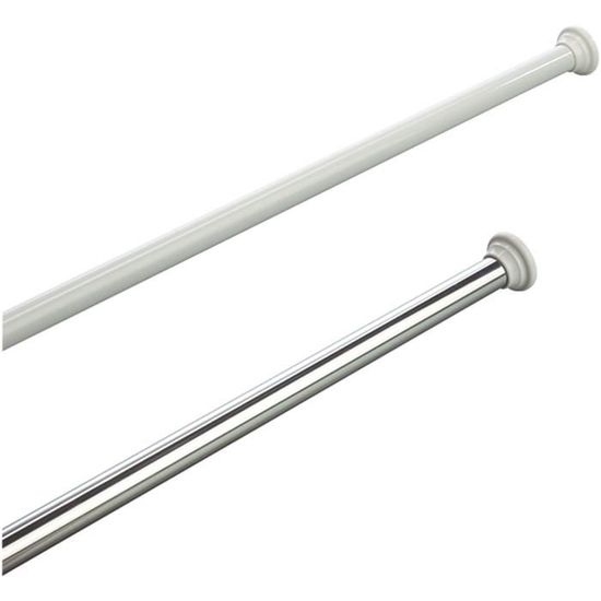 Spirella - Barre tringle pour rideau de douche d'angle à fixer en Inox SLIM 170x75cm Chromé Spirella