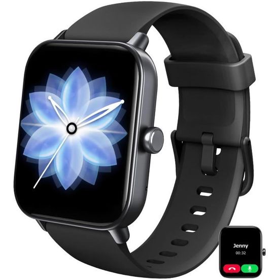 Montre Connectée Femme TOOBUR - écran 1,83" - Avec Alexa, Podomètre, 100 Sports, étanche IP68 - Compatible IOS/Android