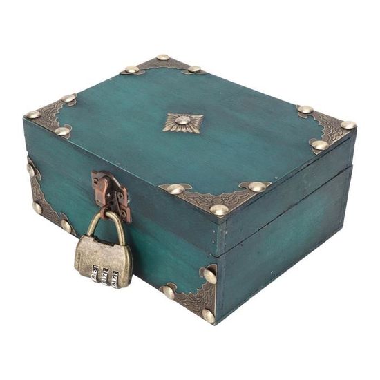 Petit Coffre Au Trésor Pirate En Bois Avec Serrure – Déco Vintage Pour Centre De Table, Bijoux, Pièces & Décoration