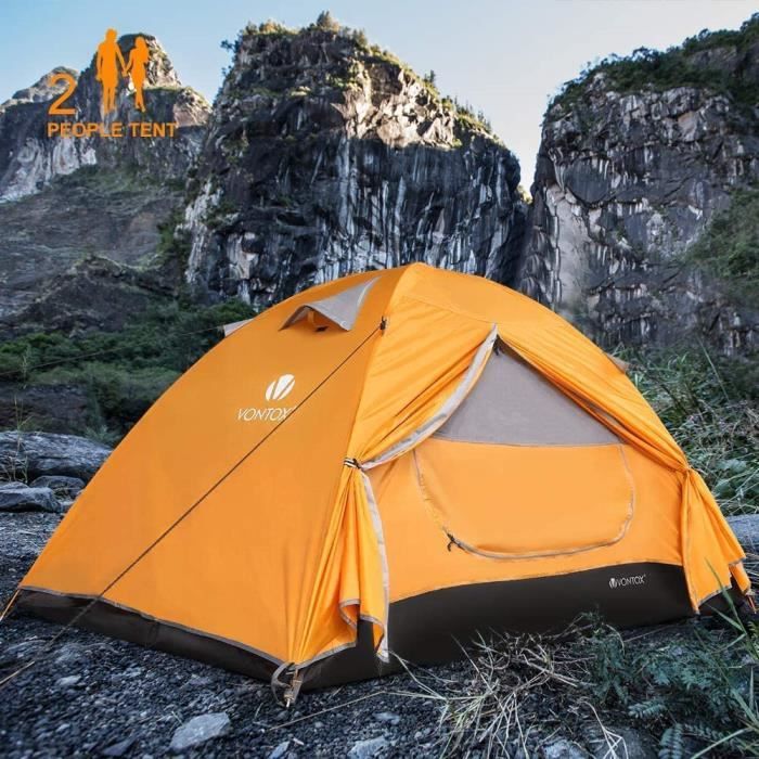 Tentes de shooting pour studios photo V VONTOX Tente 2 Personnes, Tente de Camping Dôme Ultra Légère, PU 3000mm Anti-UV 20318
