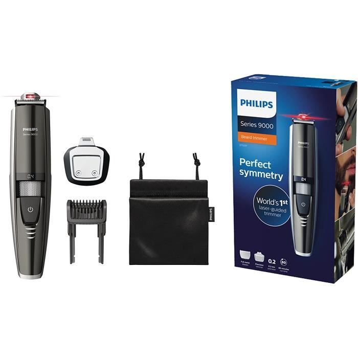 Philips Séries 9000 Tondeuse Barbe avec Système de Coupe Avancé/Guide Laser