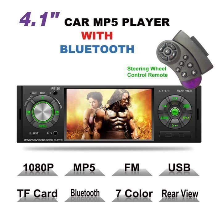 4,1 pouces Autoradio GPS voiture stéréo lecteur MP5 Bluetooth sans fil support de récepteur audio de voiture à distance USB Da38372