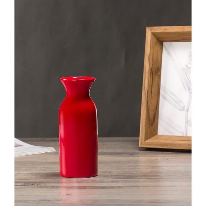Vase,Vase en céramique rouge Vase de mariage bleu décoration de la maison cadeaux de décoration - Type Red S