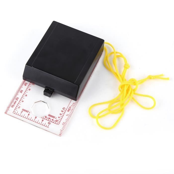 Équipé d'une loupe, d'une boussole en plastique avec règle, d'un kit d'urgence multifonctionnel pour boussole, pour les voyages
