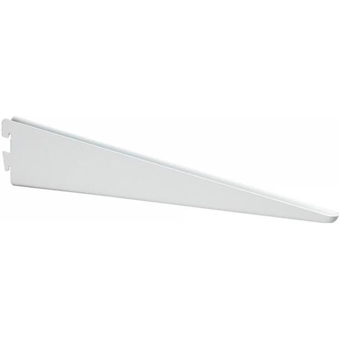 Console double pour crémaillère en U EL32 blanc (270 mm)