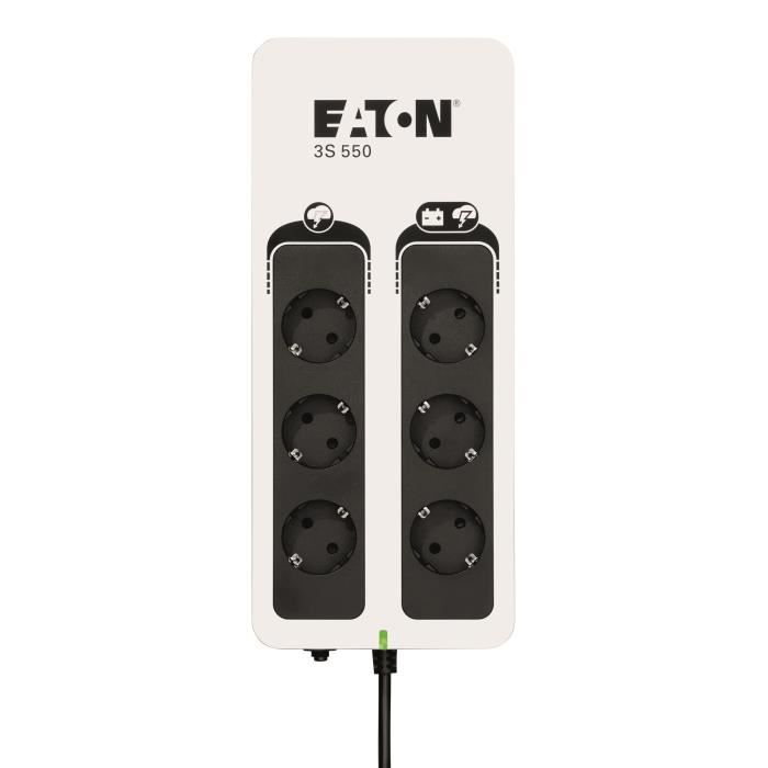 Onduleur/Multiprise/Parafoudre - EATON 3S 550 DIN - Off-line UPS - 3S550D - 550VA (6 prises DIN)
