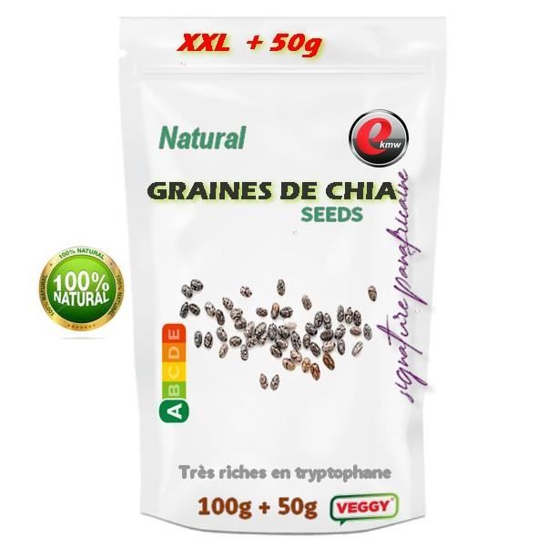 Graines de Chia - Signature panafricaine - 100g + 50g gratuits